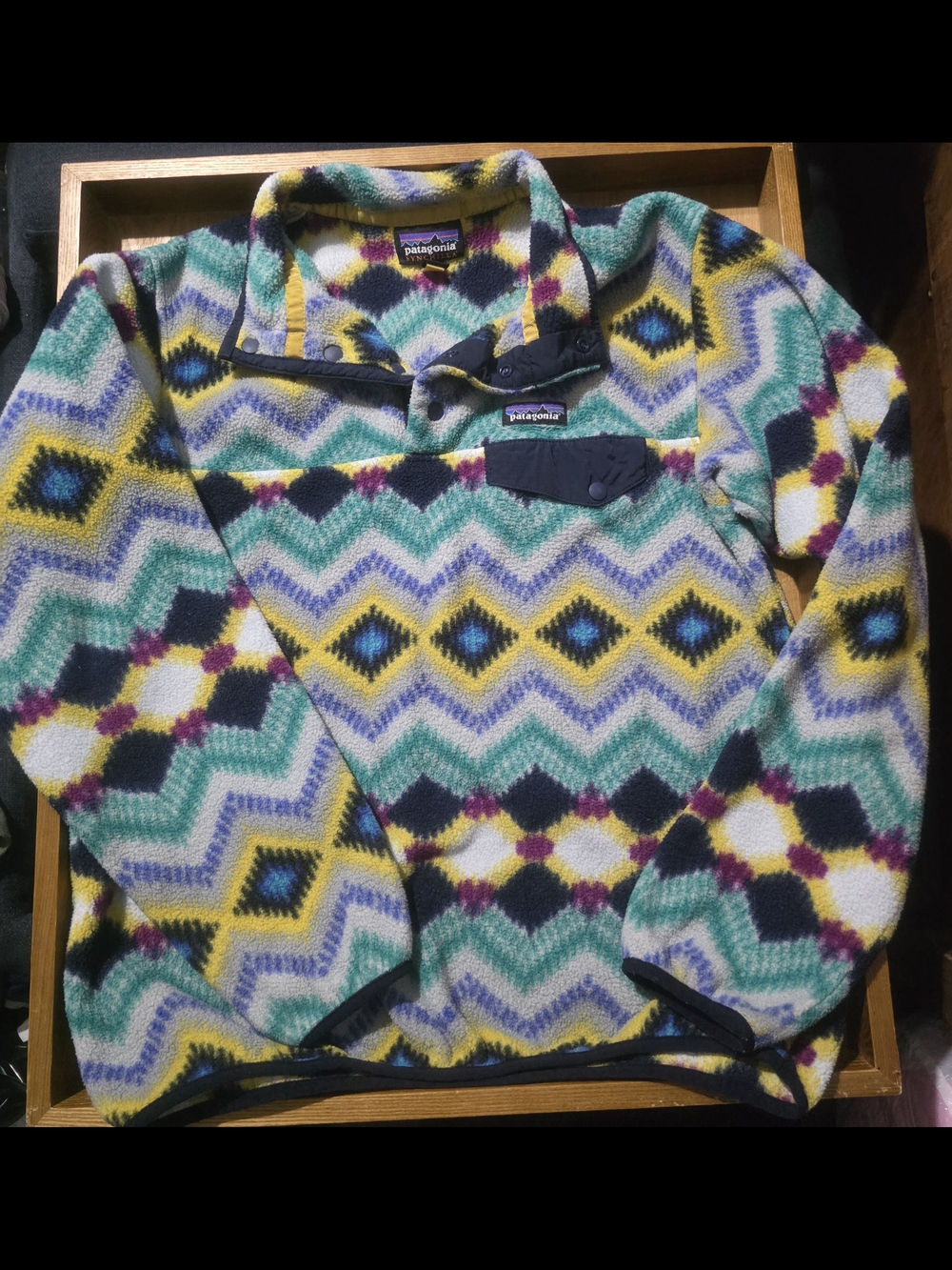 Patagonia Synchilla Snap-T Fleece Pullover Aztec "Timber Twist" Pattern
